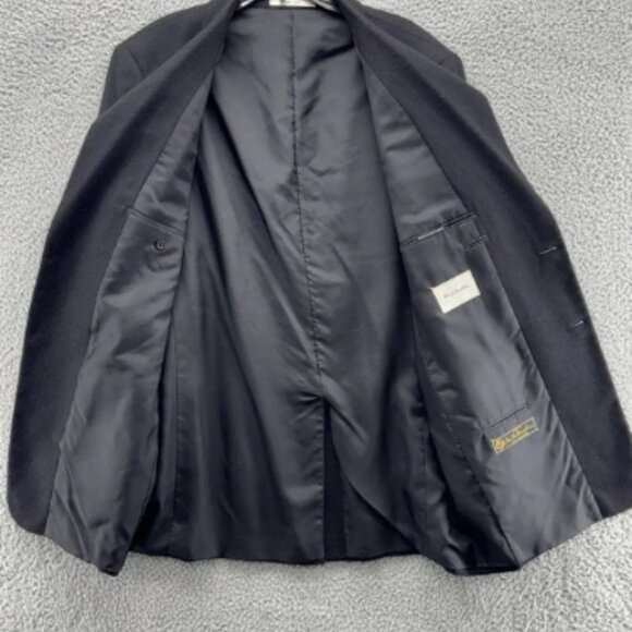 John W Nordstrom x Loro Piana Black 100% Cashmere 2-Btn Blazer Jacket 44L‎ - Picture 3 of 11